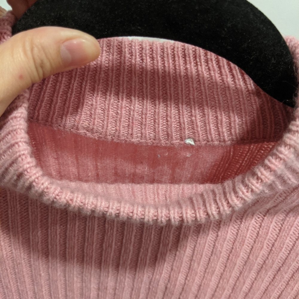 Madewell Pink (Re)sourced Cashmere & Wool Ribbed Mockneck Pullover Sweater XS - Picture 11 of 11